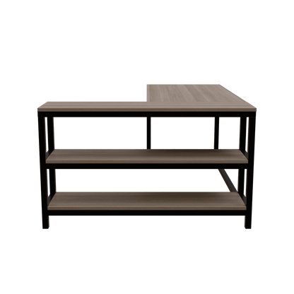 Optimus L shape desk with Storage Design by Riyan Luxiwood.