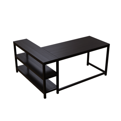 Optimus L shape desk with Storage Design by Riyan Luxiwood.