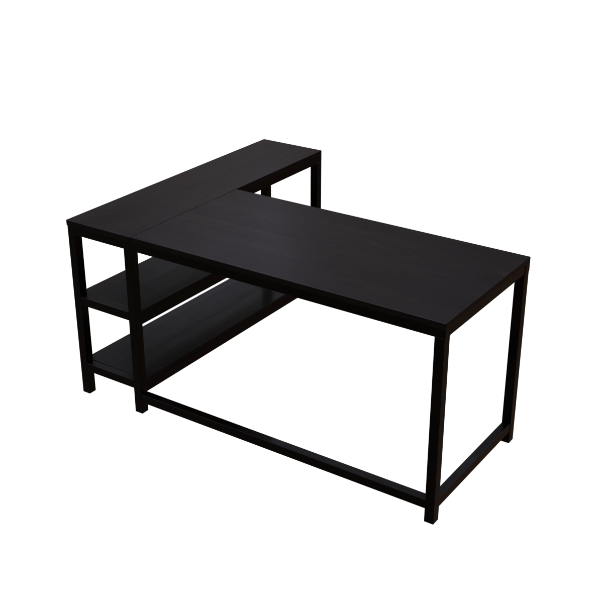 Optimus L shape desk with Storage Design by Riyan Luxiwood.