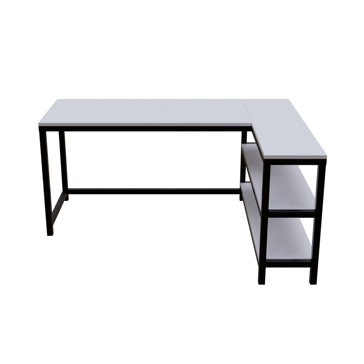 Optimus L shape desk with Storage Design by Riyan Luxiwood.