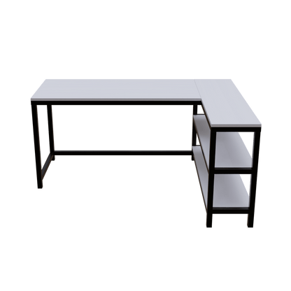 Optimus L shape desk with Storage Design by Riyan Luxiwood.