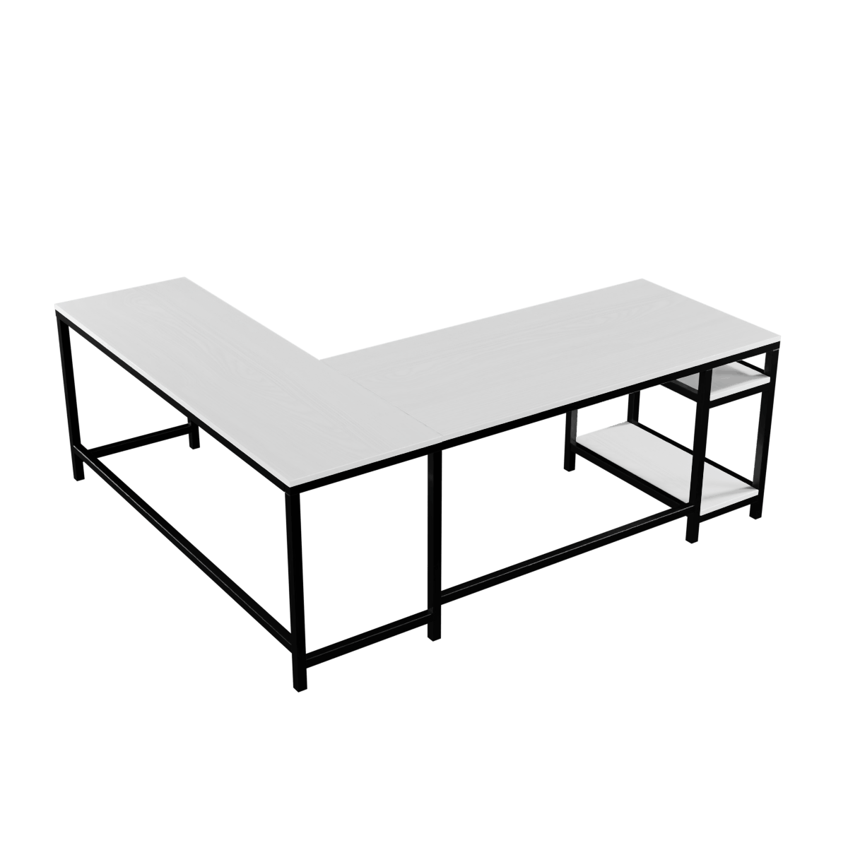 Vertex L Shaped Computer Office Table By Riyan Luxiwood.
