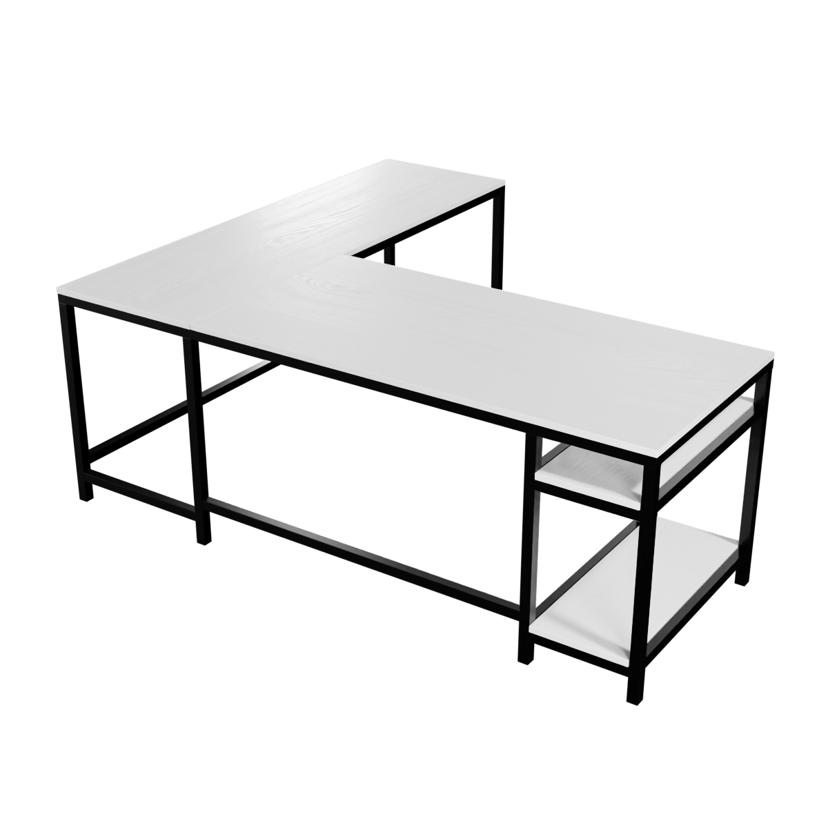 Vertex L Shaped Computer Office Table By Riyan Luxiwood.