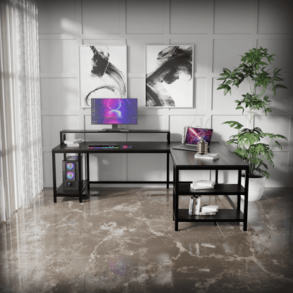 Archice Computer Table With Open Storage By Riyan Luxiwood.
