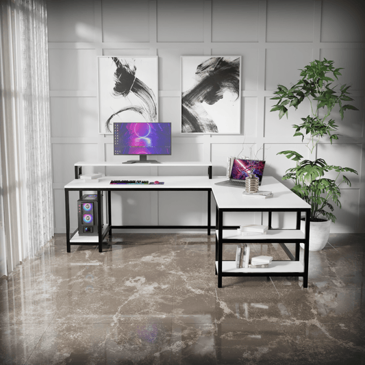 Archice Computer Table With Open Storage By Riyan Luxiwood.
