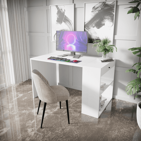 Pacific Computer Table Open With Storage By Riyan Luxiwood.