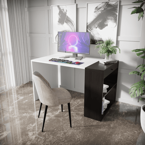 Pacific Computer Table Open With Storage By Riyan Luxiwood.