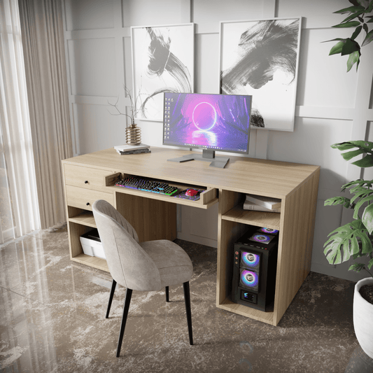 Elite Computer Table With Storage By Riyan Luxiwood