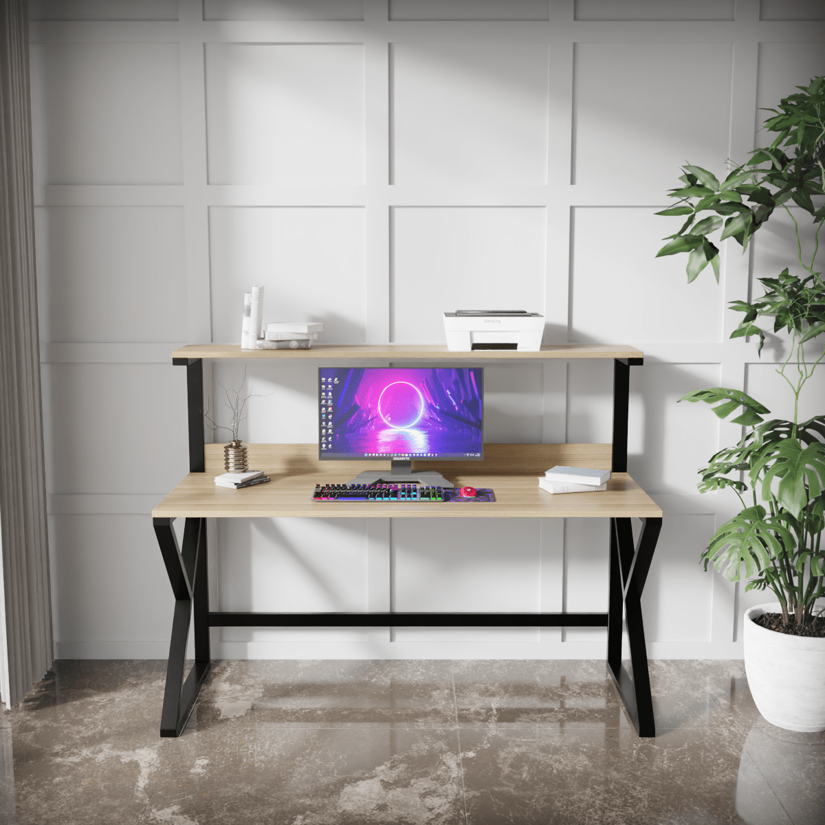 Bali Computer Table by Riyan Luxiwood.