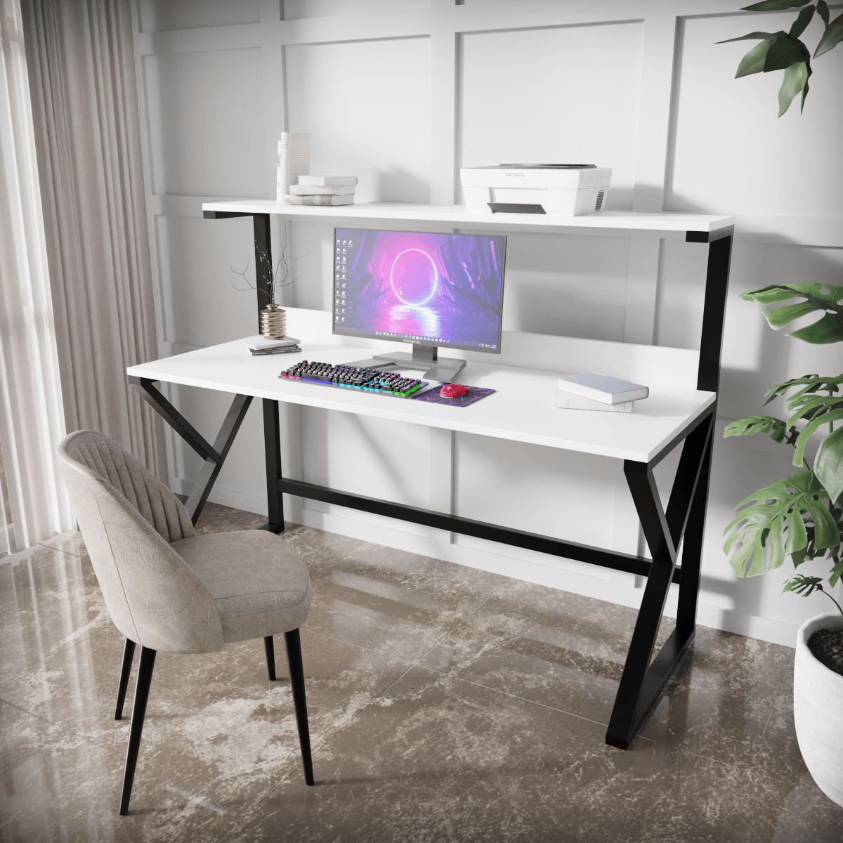 Bali Computer Table by Riyan Luxiwood.