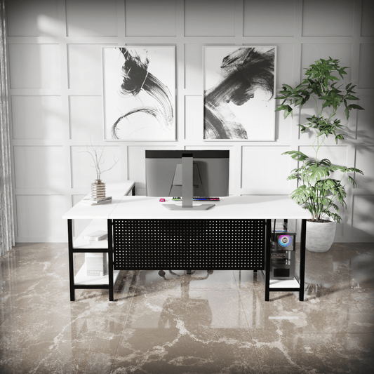 Marvin study Table With Open Storage by Riyan Luxiwood.