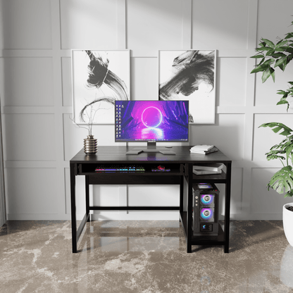 Carter Computer Table With Open Storage By Riyan Luxiwood.