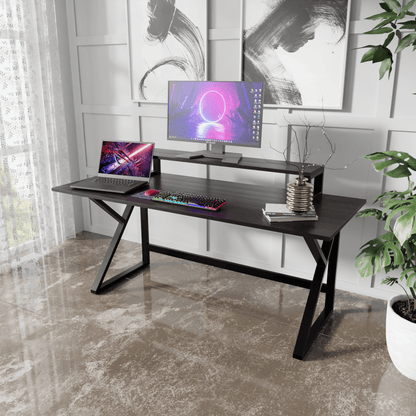 Meja Computer Table with Monitor Riser By Riyan Luxiwood.