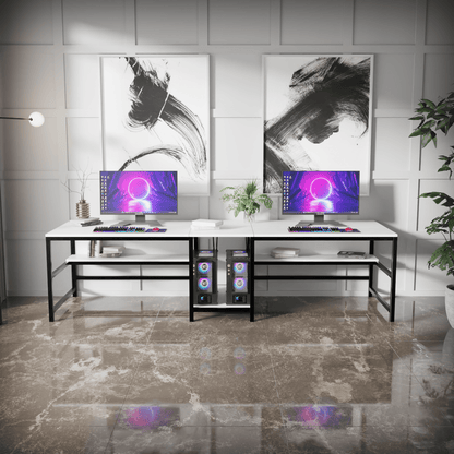 Dublin Computer Table With Open Storage By Riyan Luxiwood.