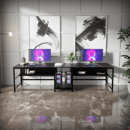 Dublin Computer Table With Open Storage By Riyan Luxiwood.