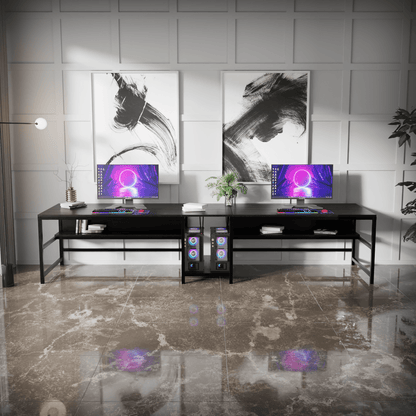 Dublin Computer Table With Open Storage By Riyan Luxiwood.