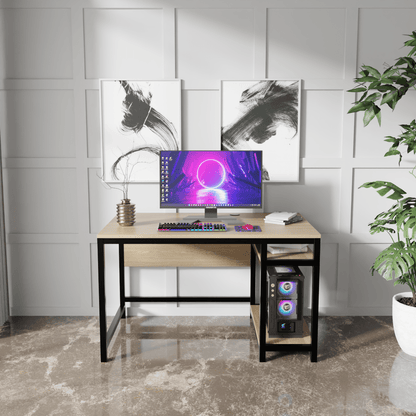 Carter Computer Table With Open Storage By Riyan Luxiwood.