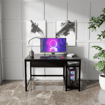Carter Computer Table With Open Storage By Riyan Luxiwood.