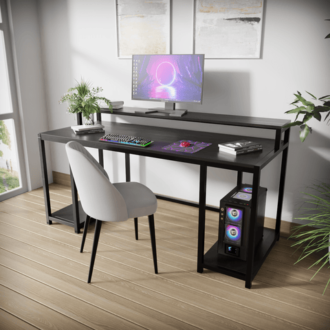 Nexus Computer Table With Open Storage By Riyan Luxiwood.