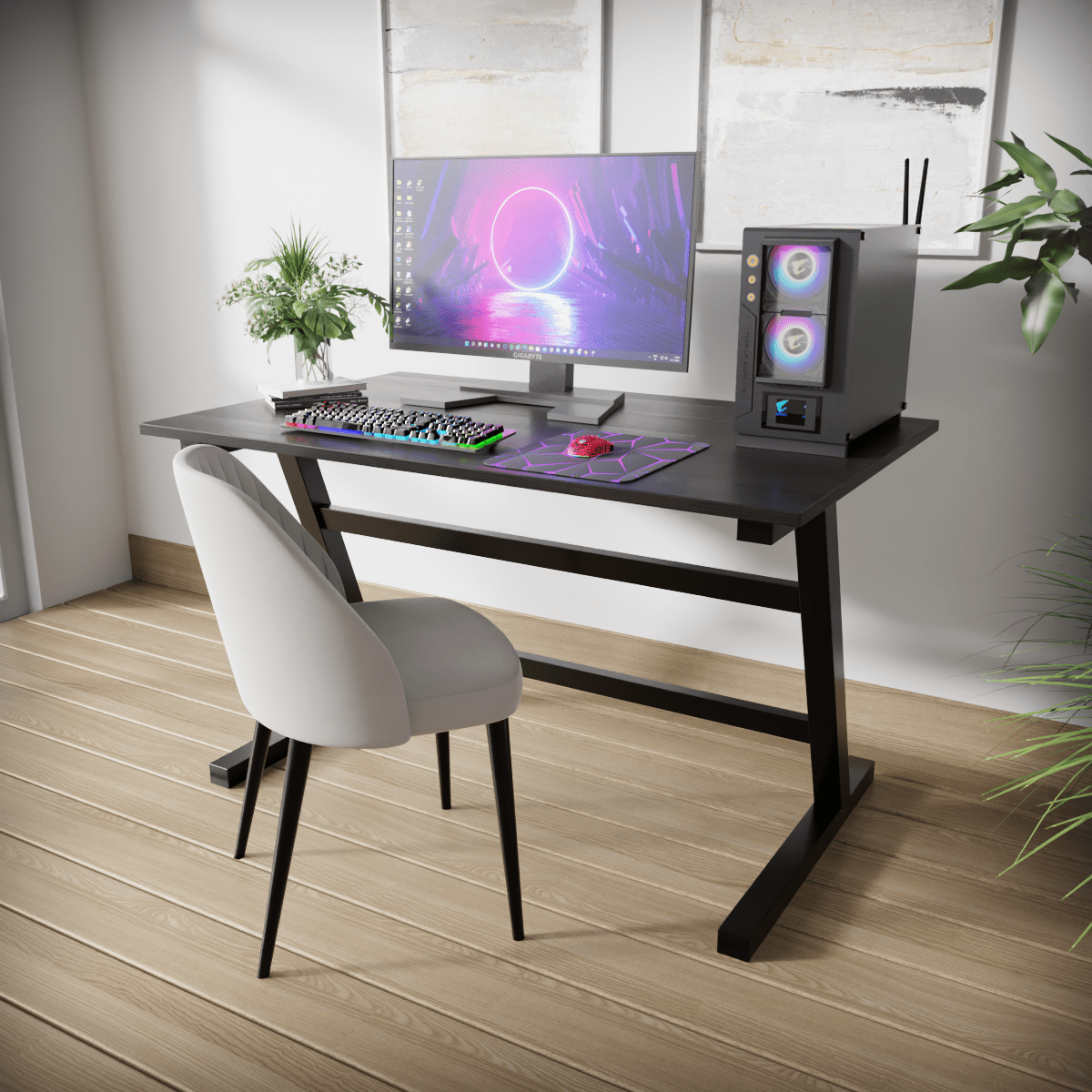 Olive Computer Table By Riyan Luxiwood.