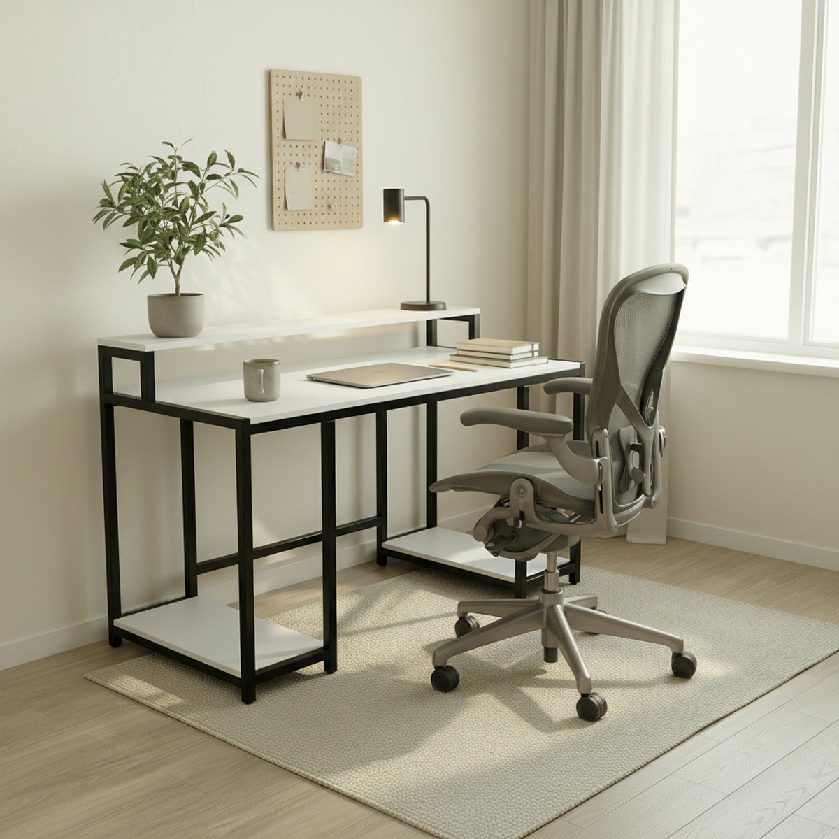 Nexus Computer Table With Open Storage By Riyan Luxiwood.