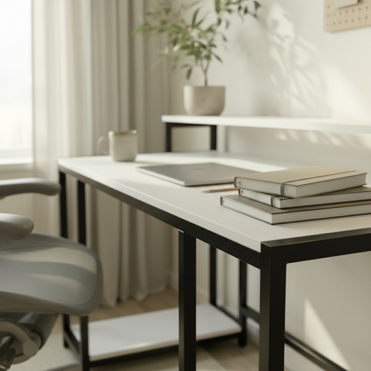 Nexus Computer Table With Open Storage By Riyan Luxiwood.