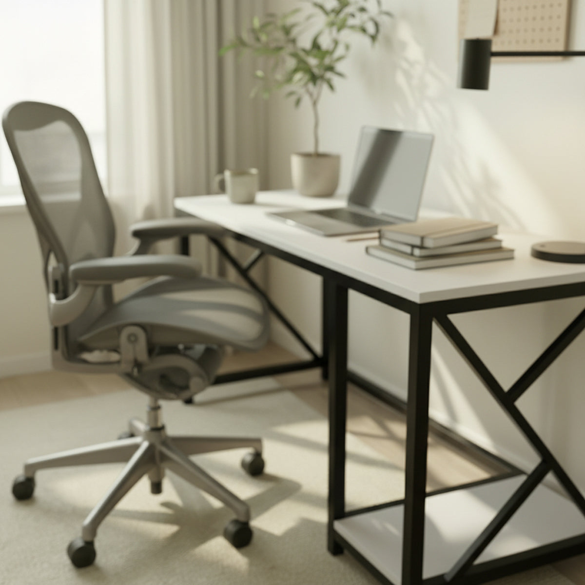 Patrick Computer Table With Open Storage By Riyan Luxiwood.