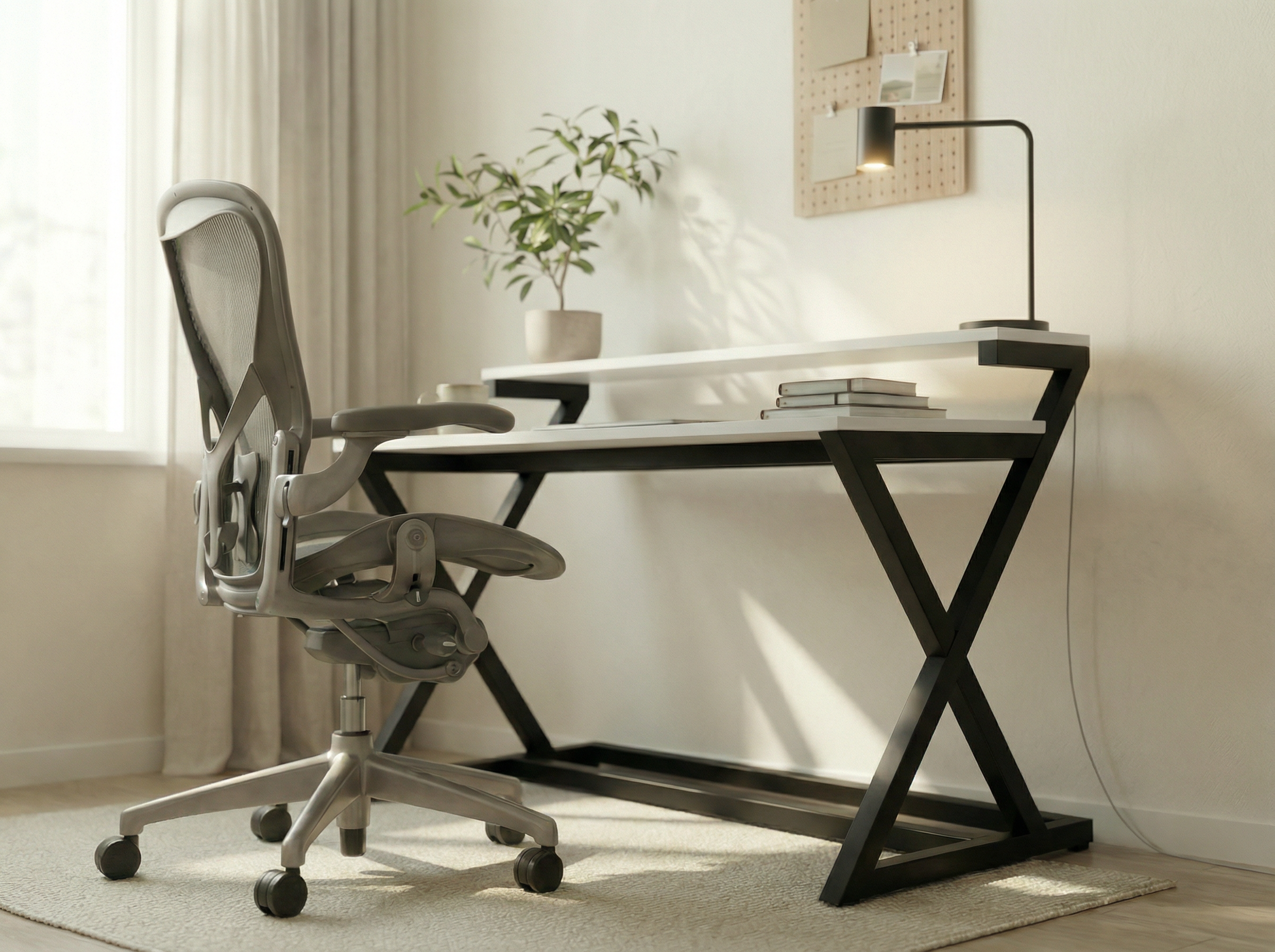 Austin Study Table in White Color with Upper Shelve by Riyan Luxiwood