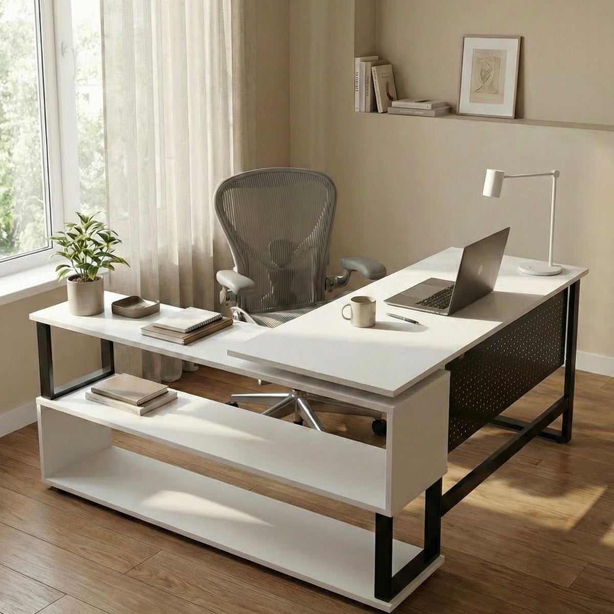 Hunter L Shaped Executive Desk by Riyan Luxiwood