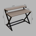 Austin Study Table in White Color with Upper Shelve by Riyan Luxiwood