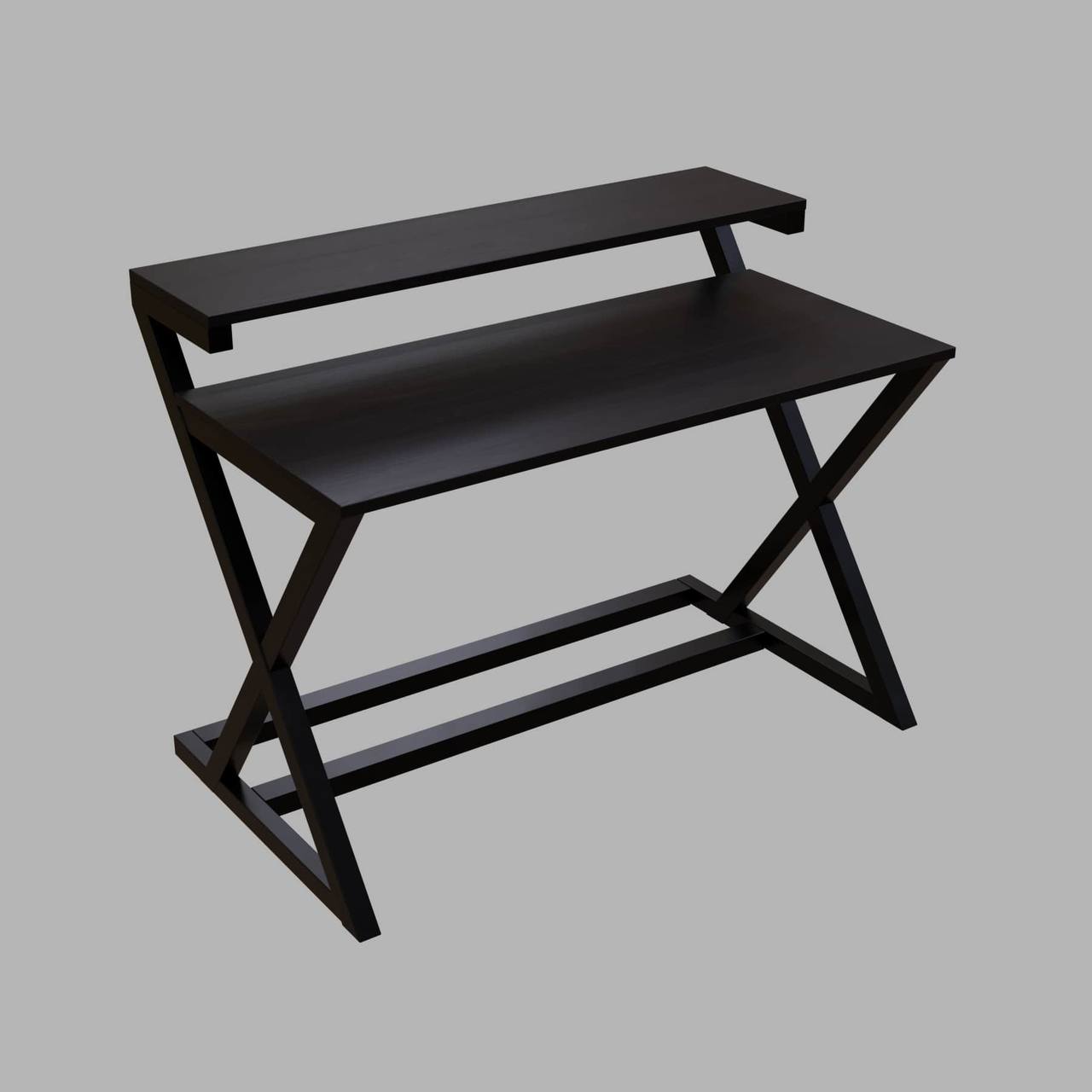 Austin Study Table in White Color with Upper Shelve by Riyan Luxiwood