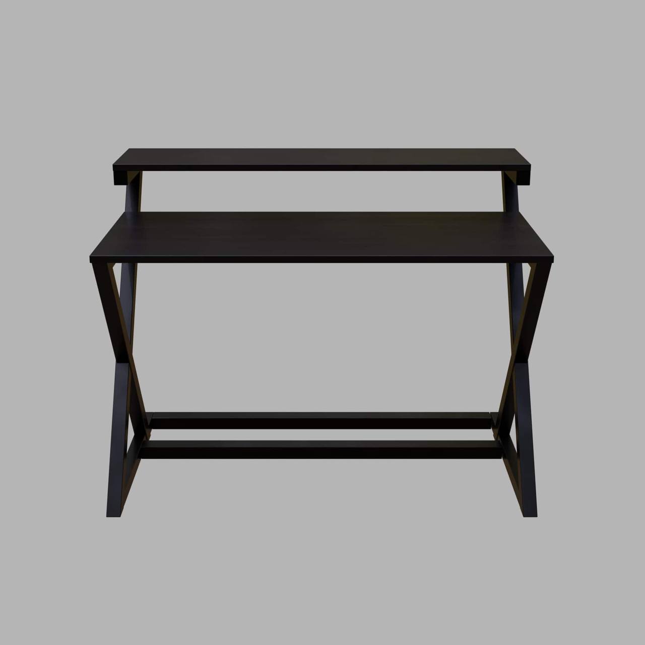 Austin Study Table in White Color with Upper Shelve by Riyan Luxiwood