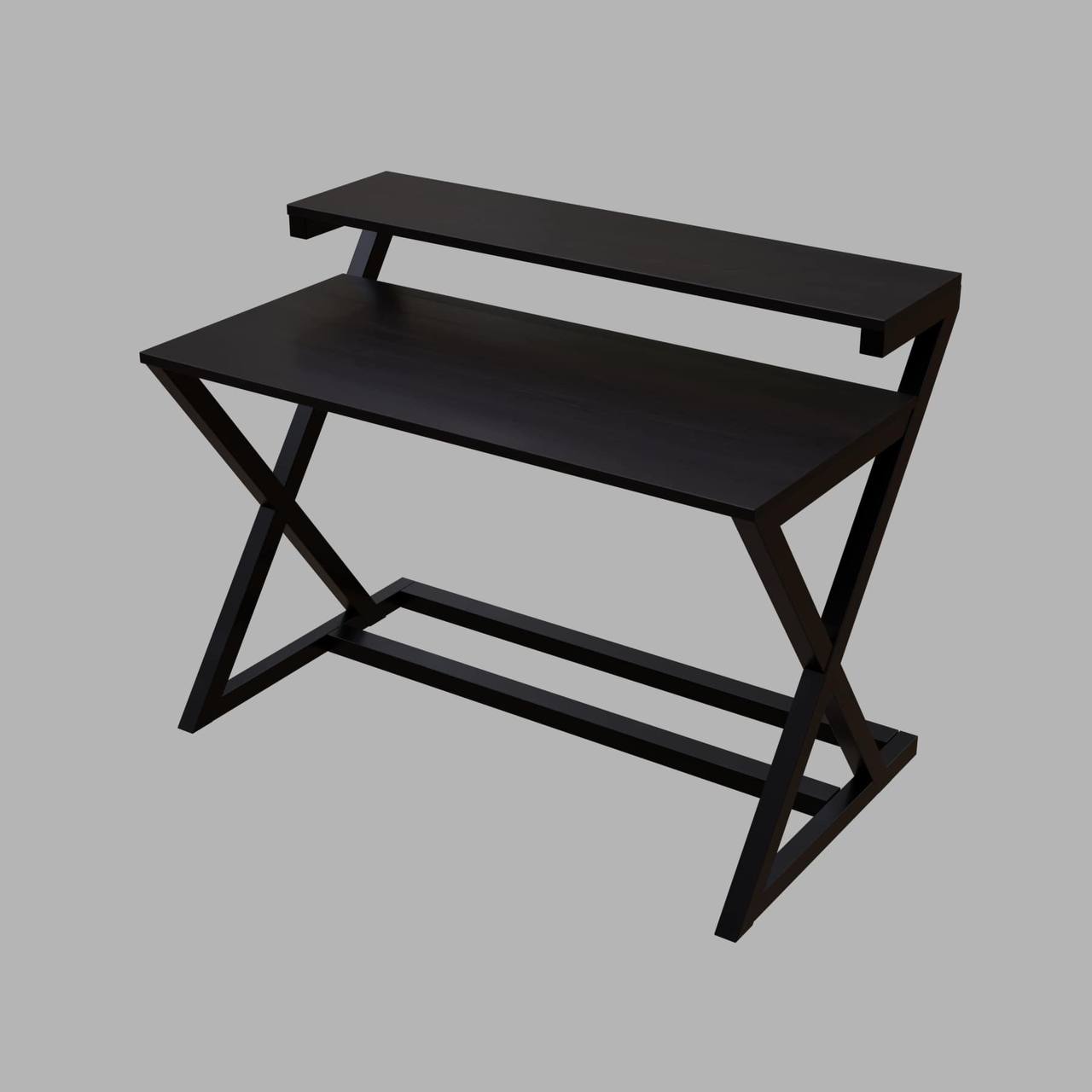 Austin Study Table in White Color with Upper Shelve by Riyan Luxiwood