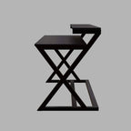 Austin Study Table in White Color with Upper Shelve by Riyan Luxiwood