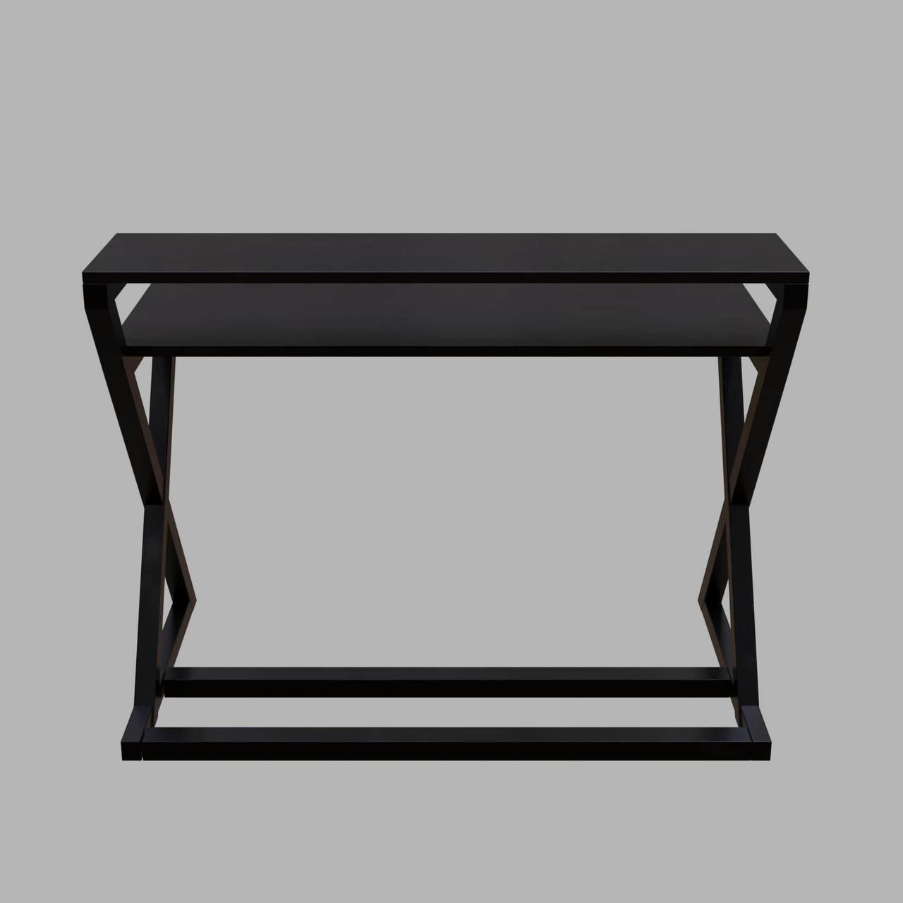 Austin Study Table in White Color with Upper Shelve by Riyan Luxiwood