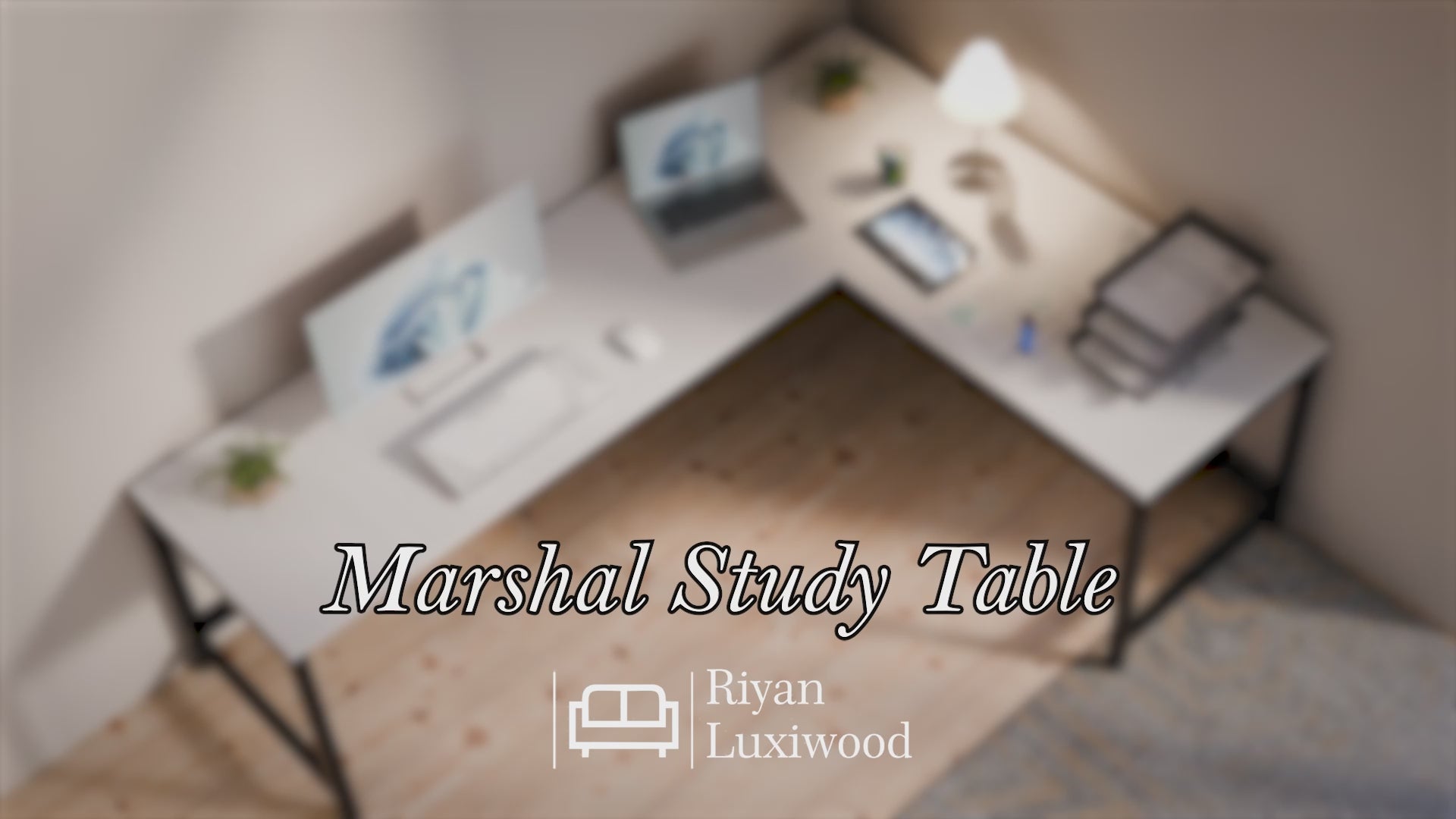 Marshal Computer Table With Open Storage By Riyan Luxiwood.