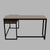 Enkele L Shaped Study Table with Storage Design in Wenge Color by Riyan Luxiwood