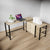 L shaped study table with storage desing wirh drawers & open storage shelves