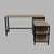 Kerry L Shaped Executive Desk with Drawers & Open Storage Shelves in Wenge finish