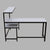 Mitsuko L Shaped Study Table with storage Design in White Color by Riyan Luxiwood