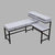 Wesley L Shaped Executive Desk with Storage Design in White Color by Riyan Luxiwood