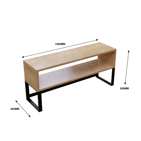 Montello TV Unit in Small Size in Wooden Texture by Riyan Luxiwood
