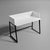 Meja Study Table in White Color by Riyan Luxiwood