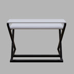 Austin Study Table in White Color with Upper Shelve by Riyan Luxiwood