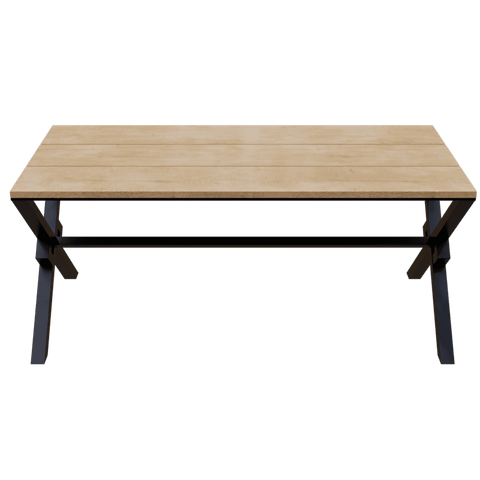 Alden 6 Seater Dining Table in Solid Wood for Home & Restaurant