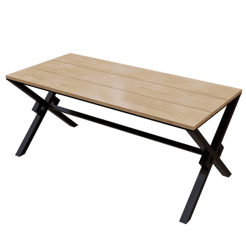 Alden 6 Seater Dining Table in Solid Wood for Home & Restaurant