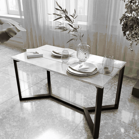 Allyn 4 Seater Dining Table in Solid Wood for Home & Restaurant by Riyan Luxiwood