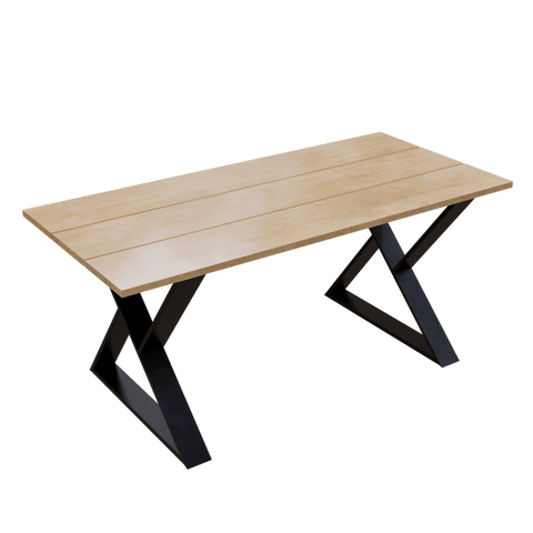 Alvin 6 Seater Dining Table in Solid Wood for Home & Restaurant by Riyan Luxiwood