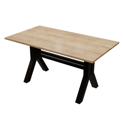 Beni 4 Seater Dining Table in Solid wood for Home & Restaurant by Riyan Luxiwood