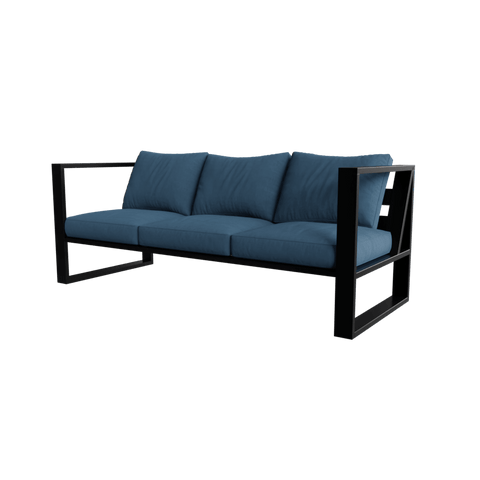 Berry 3 Seater Outdoor Sofa in Havana Color with Metal & Fabric touch by Riyan Luxiwood